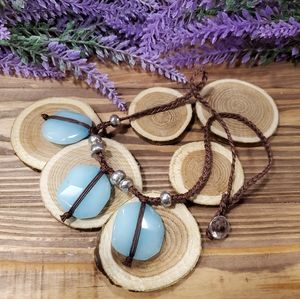 Blue Quartz Beaded Necklace